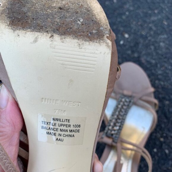 Nine West heeled sandals size 7.5 - Picture 12 of 13